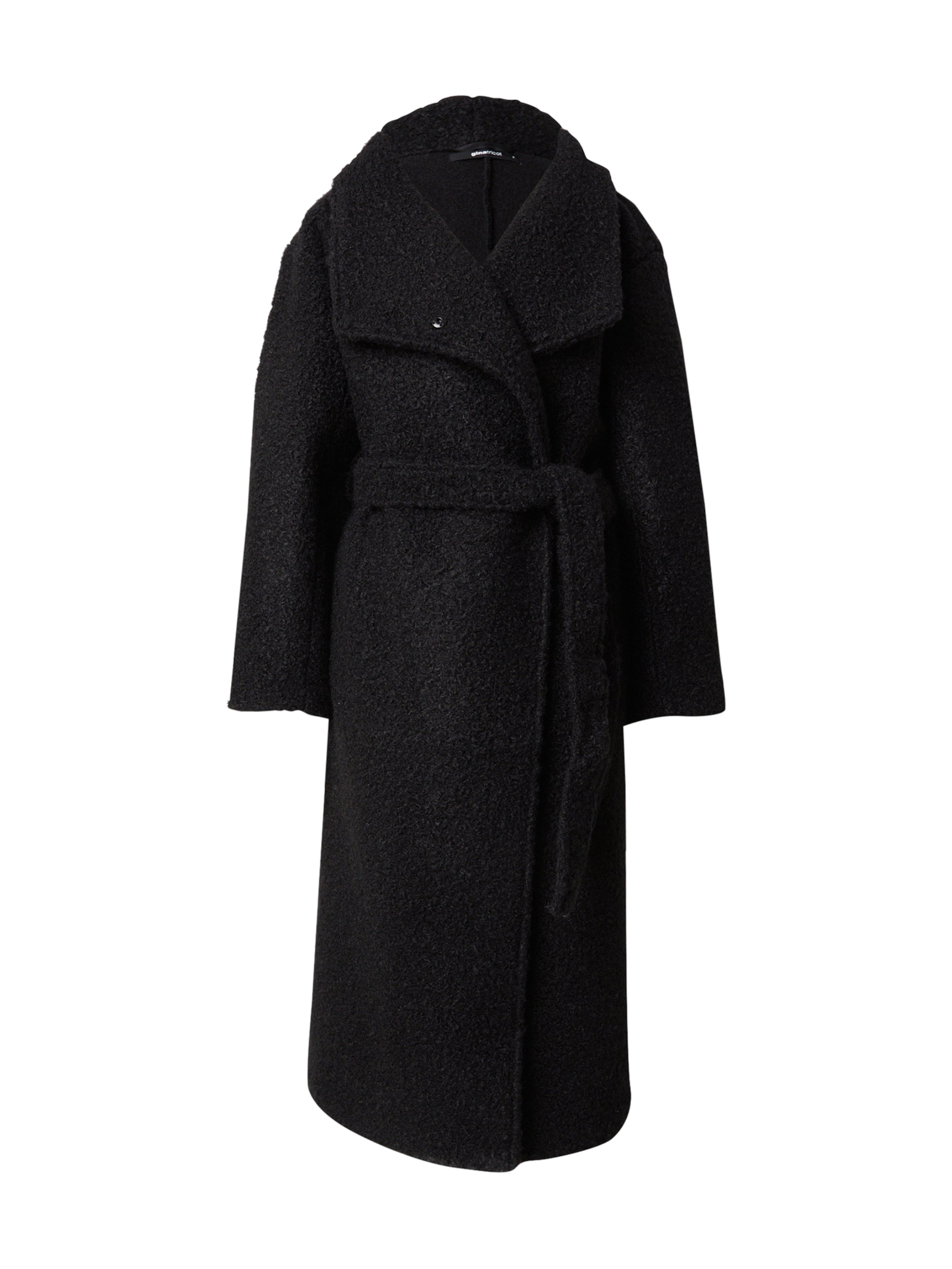 Gina Tricot Regular Välikausitakki 'Stina' värissä musta: etupuoli