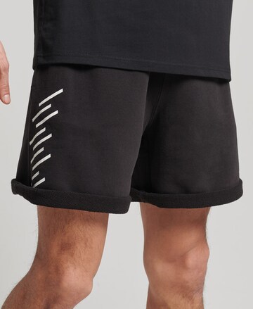 Superdry Workout Pants 'Code' in Black: front