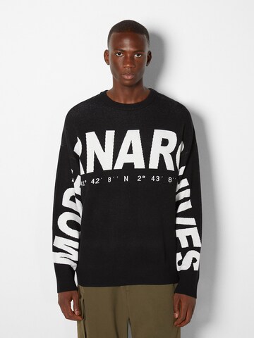 Pull-over Bershka en noir : devant