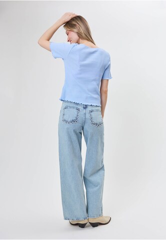 OH APRIL - Camisa 'Lune' em azul