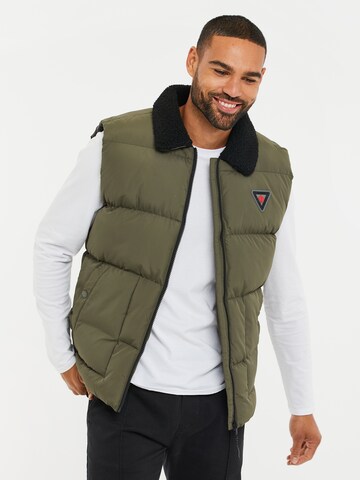 Threadbare Weste 'Taylor' in Grün: Vorderseite