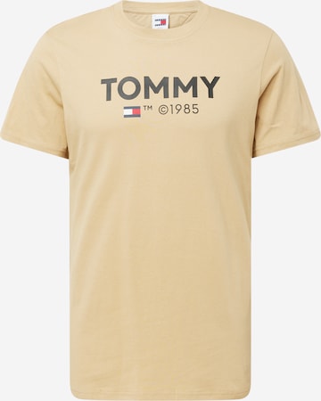 Tommy Jeans Koszulka 'ESSENTIAL' w kolorze beżowy: przód