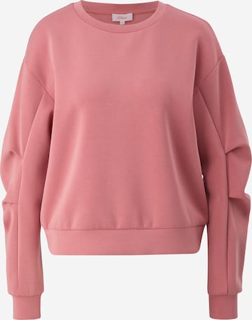 Sweat-shirt s.Oliver en rose : devant