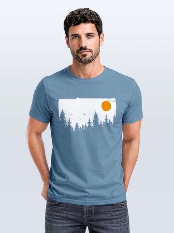 Neverless Shirt 'Forest' in Blue