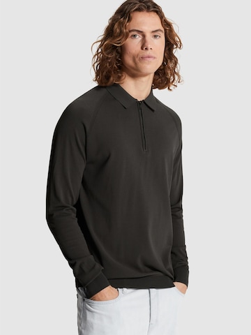 CAST IRON Pullover 'Polo shirt with raglan sleeves and zipper closure' i grå: forside