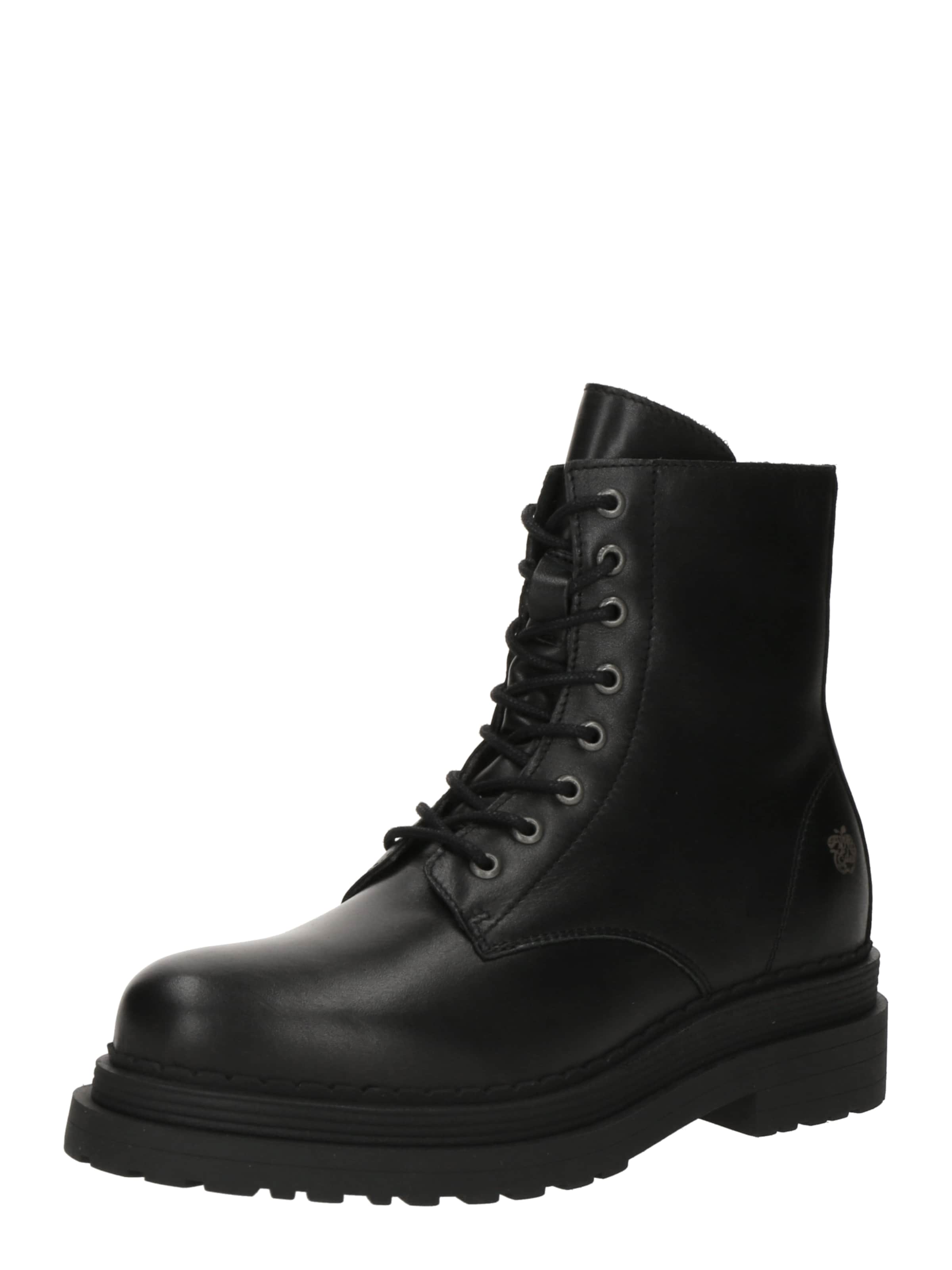 Apple of Eden Lace-Up Ankle Boots 'MAYA' in Black: front