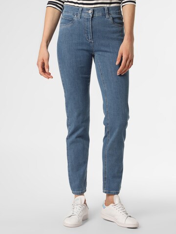 Anna Montana Slimfit Jeans 'Angelika' in Blauw: voorkant