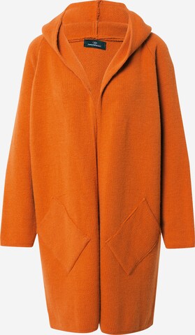 Zwillingsherz Knitted Coat 'Annabell' in Orange: front