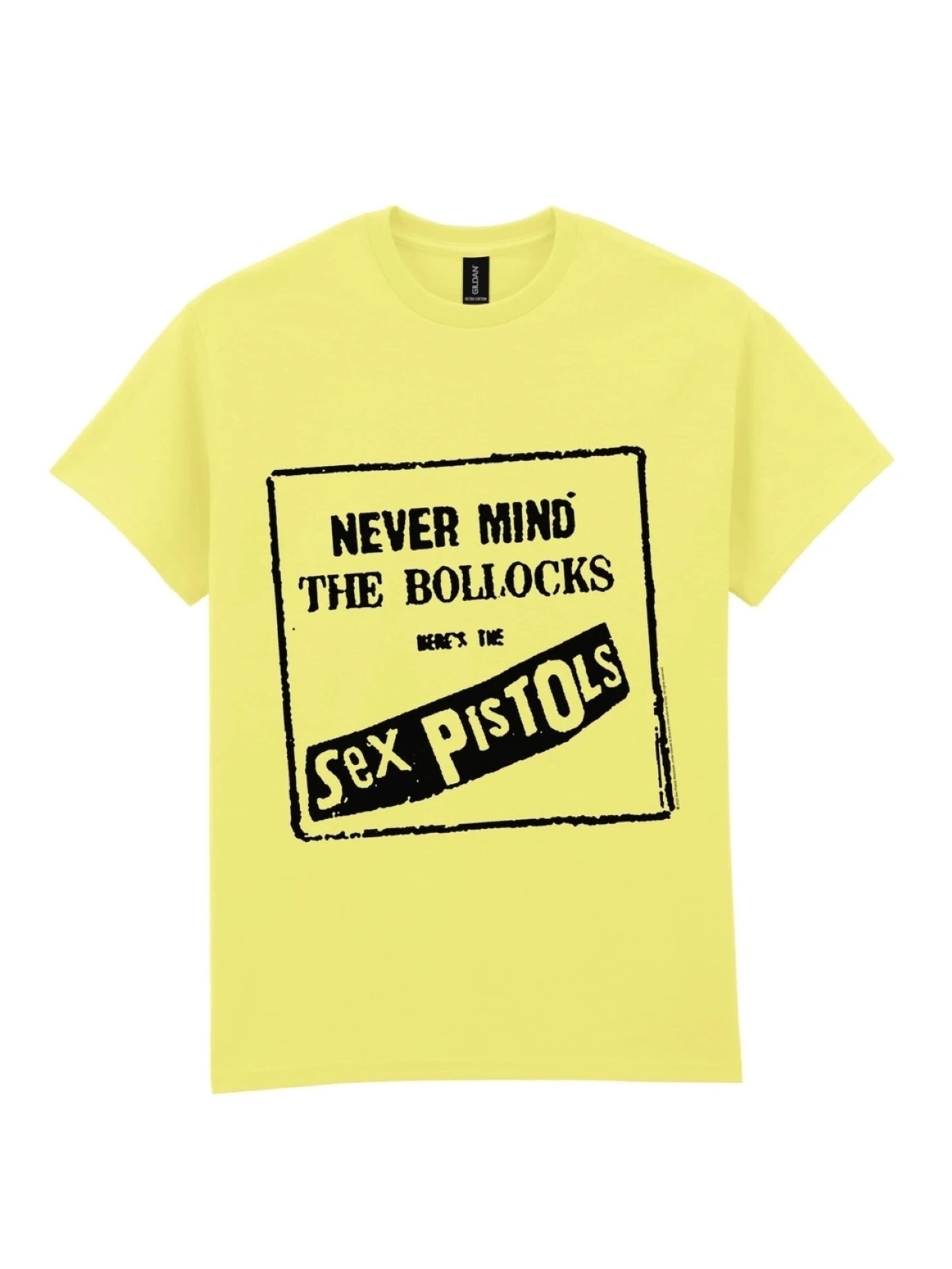 Sex Pistols Shirt 'Never Mind The Bollocks' in Yellow: front