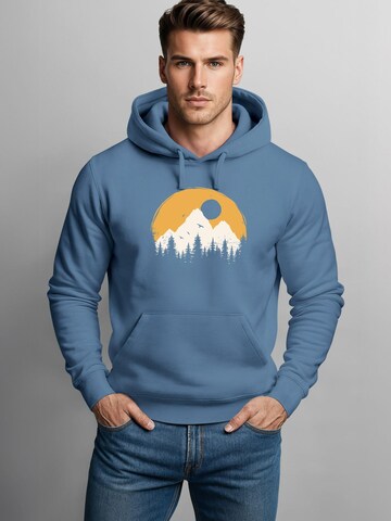 Neverless Sweatshirt 'Mountain Sun' in Blue