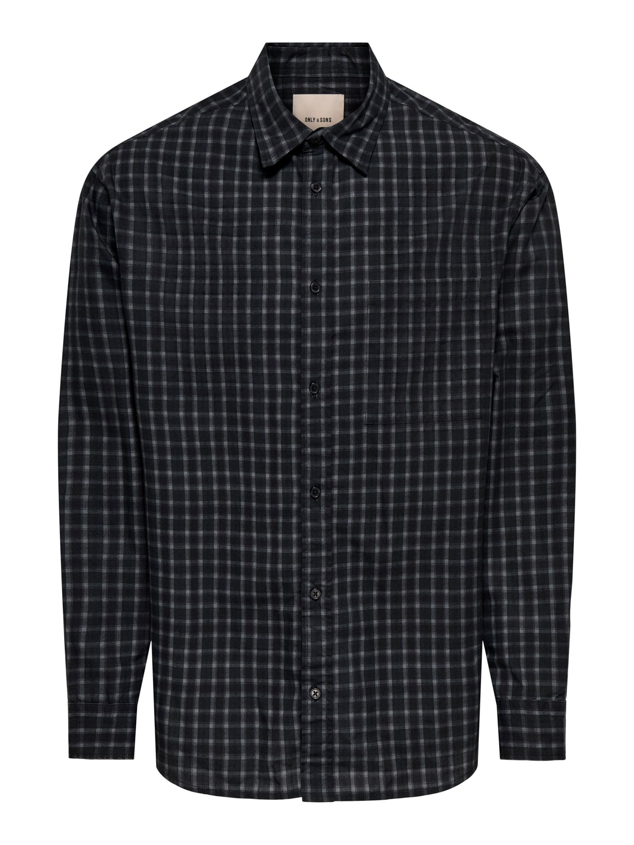 Regular fit Camicia business 'Bali' di Only & Sons in grigio: frontale