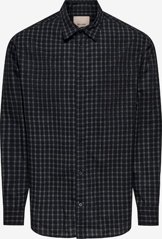 Coupe regular Chemise business 'Bali' Only & Sons en gris : devant
