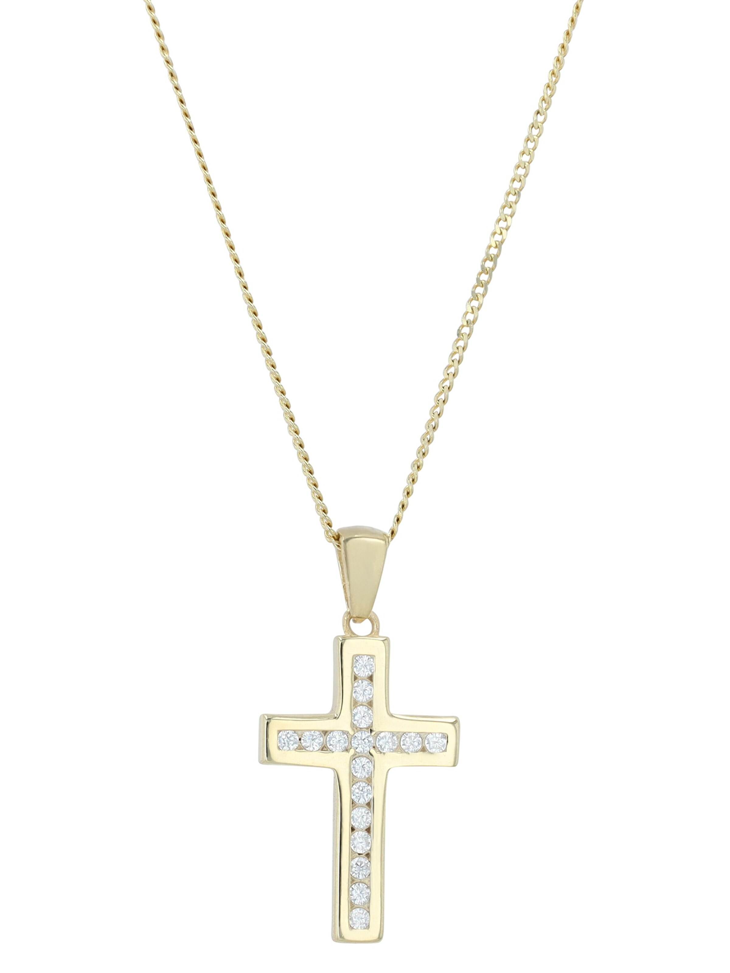 Akzent Pendant '"Uaan" aus 925 Sterlingsilber, rhodiniert, langlebig' in Gold: front