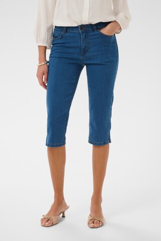 Coupe slim Jean 'KAVilma' Kaffe en bleu : devant