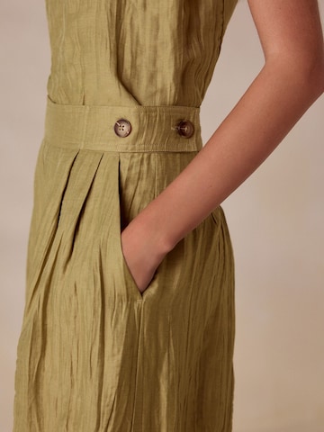 Wide leg Pantaloni con pieghe 'N. Premium' di Next in verde