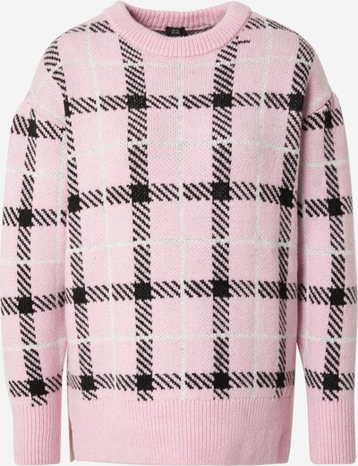 River Island Sweater 'ARGYLE' in Pink / Black / Off white, Item view