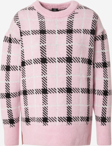 River Island Sweater 'ARGYLE' in Pink: front