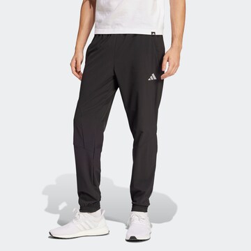 ADIDAS SPORTSWEAR Tapered Sportbyxa i svart: framsida