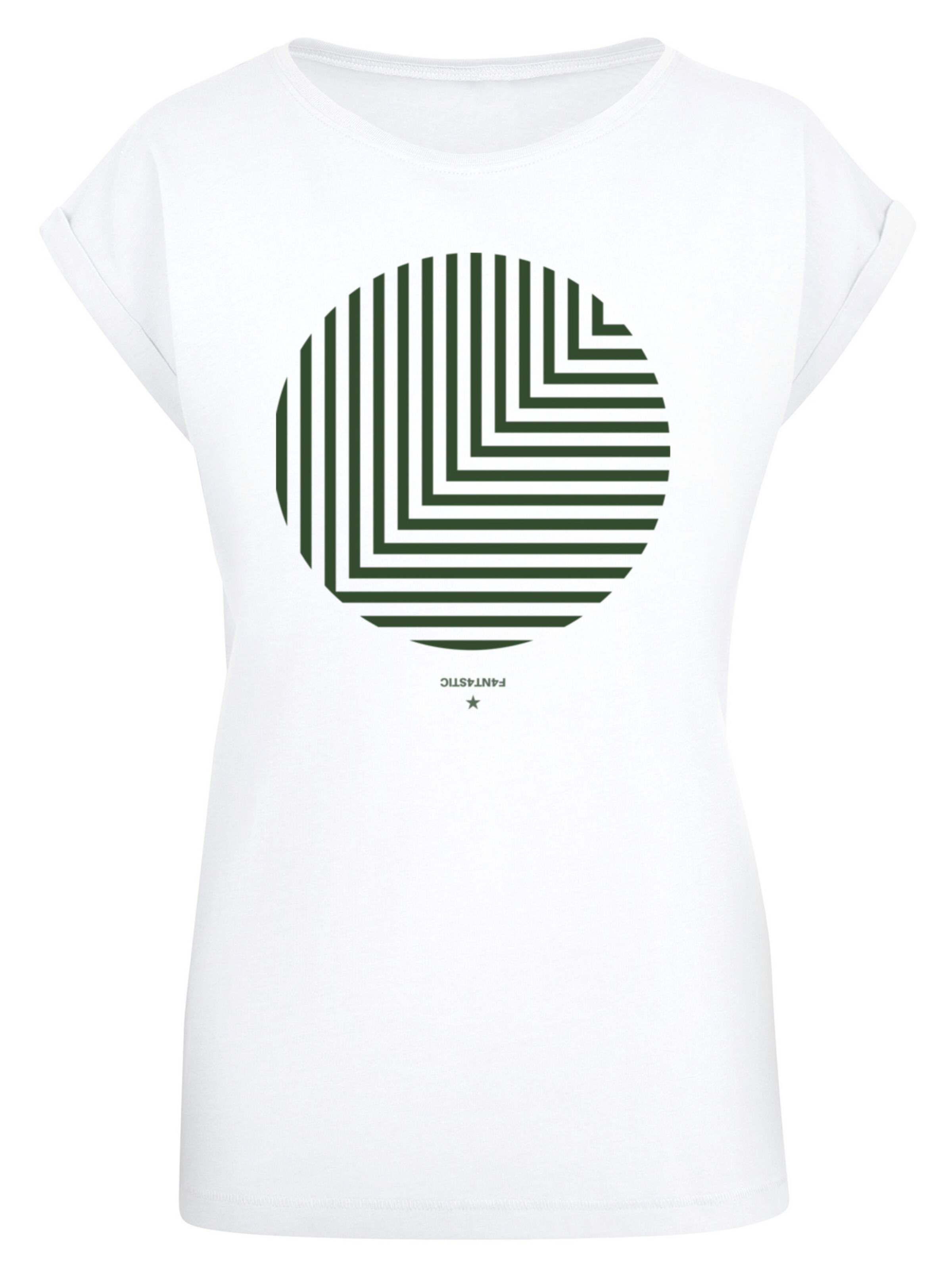 F4NT4STIC Shirt 'Geometrics ' in Wit: voorkant