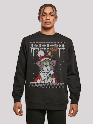 F4NT4STIC Sweatshirt 'Tom und Jerry Christmas Fair Isle' in Grau: predná strana