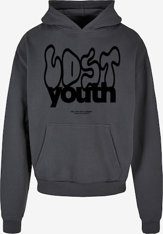 Sweat-shirt Lost Youth en gris : devant