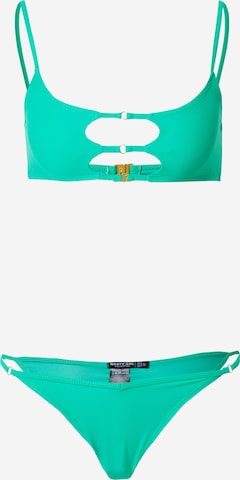 Misspap T-shirt Bikini in Groen: voorkant