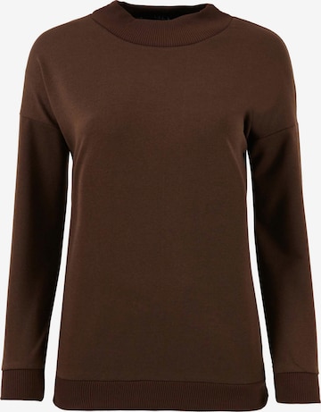 LELA Sweatshirt in Bruin: voorkant