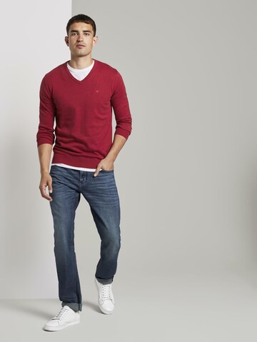 TOM TAILOR Regular Fit Pullover in Rot