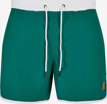 Shorts de bain Urban Classics en vert : devant