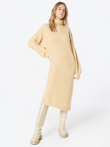 ROXY Gebreide jurk in Beige: voorkant