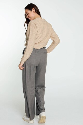 Cassis Loose fit Pleat-Front Pants in Grey