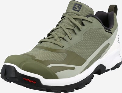 SALOMON Outdoorschuh in hellgrau / khaki / weiß, Produktansicht