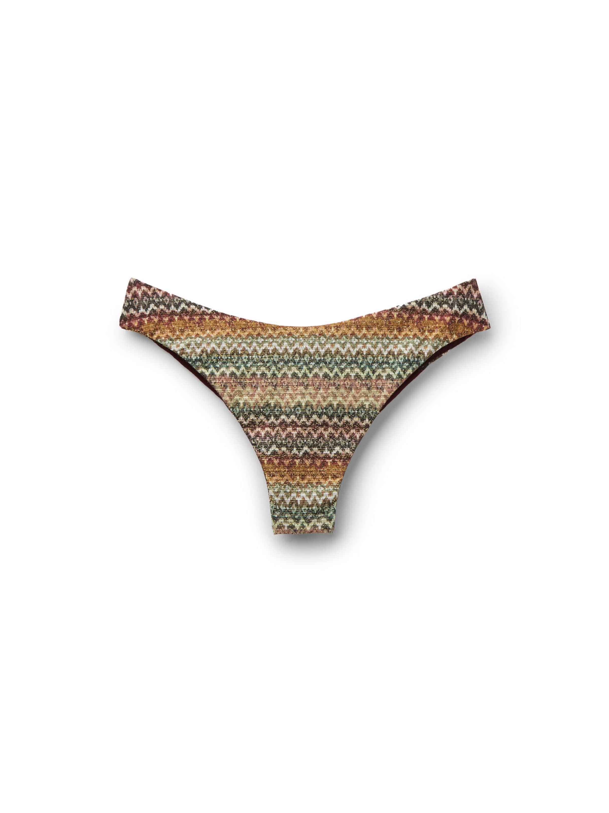 CALZEDONIA Bikini Bottoms 'Elegant Ethnic' in Green: front