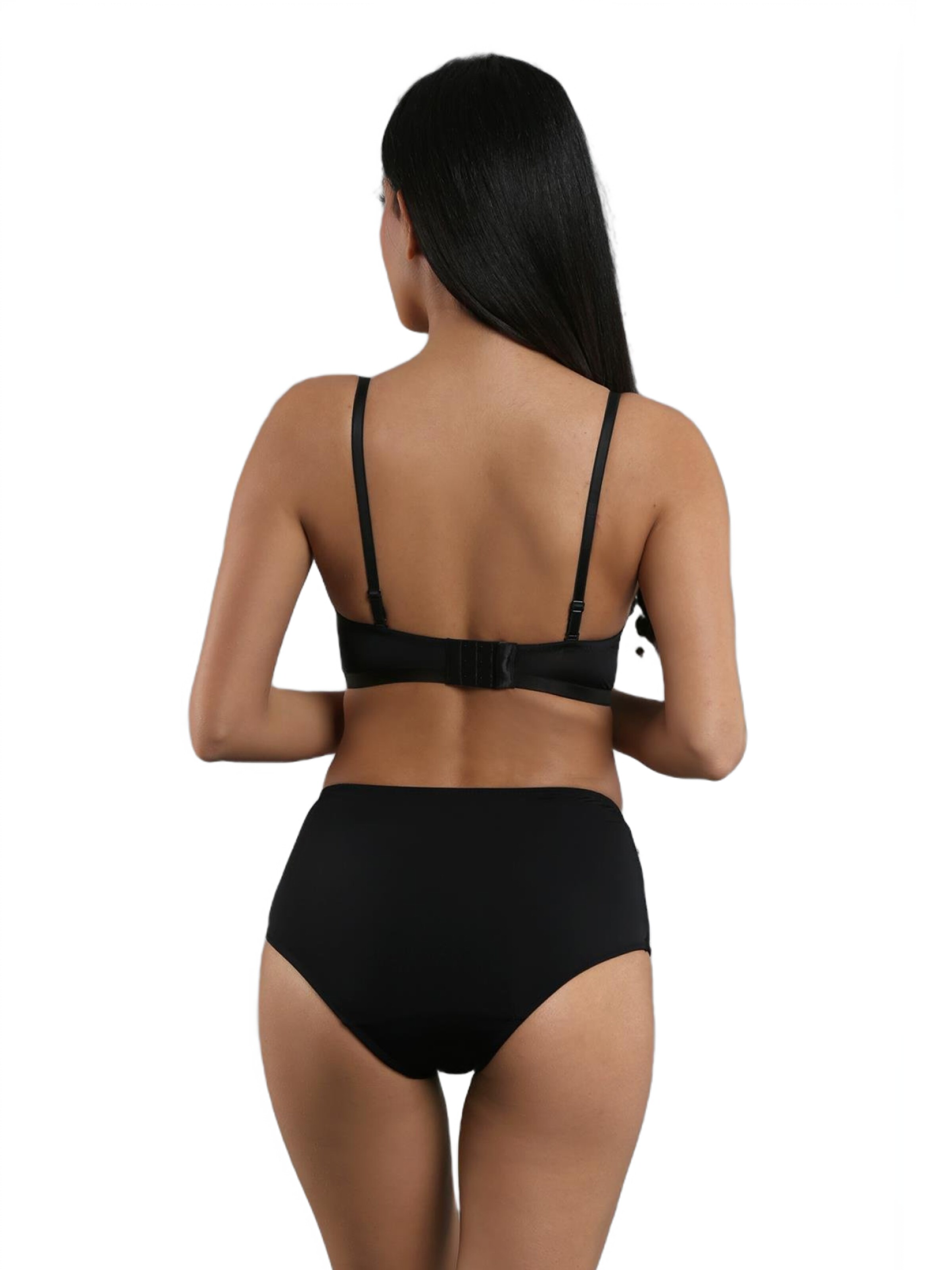 C&City T-Shirt Wäsche-Sets in Schwarz