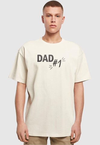 Merchcode Shirt 'Fathers Day' in Beige: voorkant