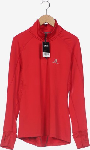 SALOMON Sweatshirt & Zip-Up Hoodie in M in Red: front