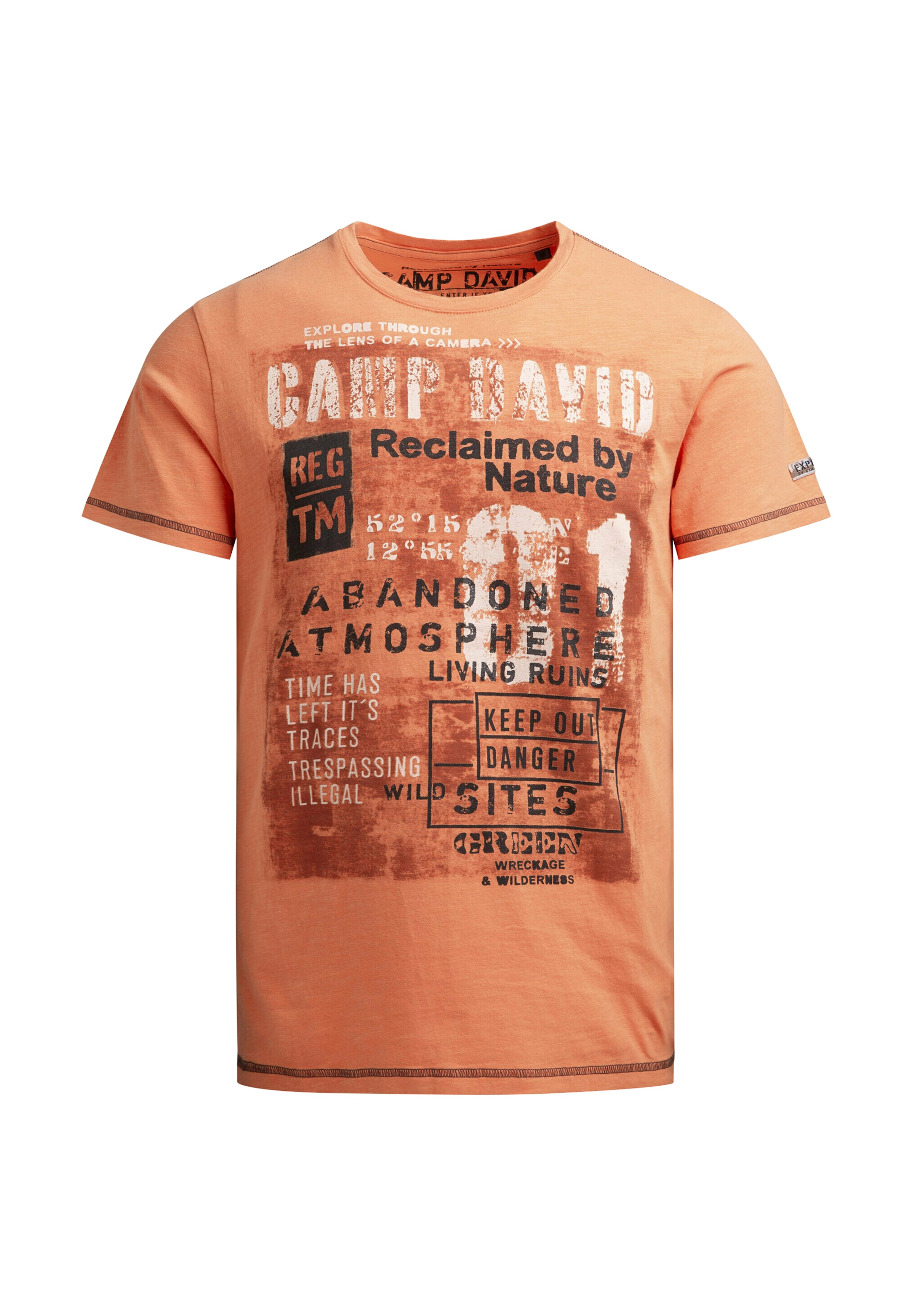 T-Shirt CAMP DAVID en orange : devant