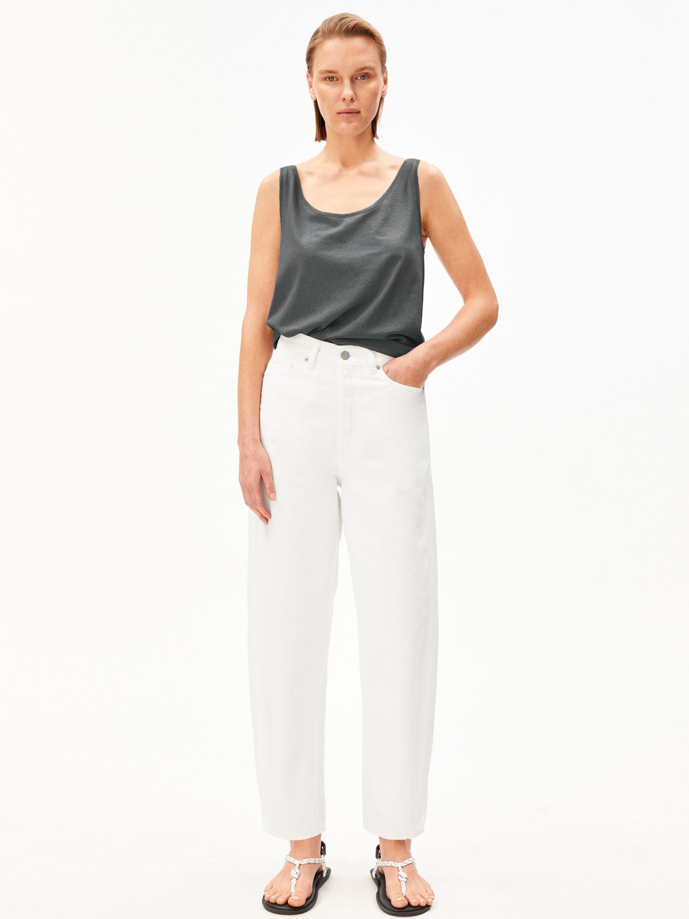 ARMEDANGELS Top LINO BLEND in Grau