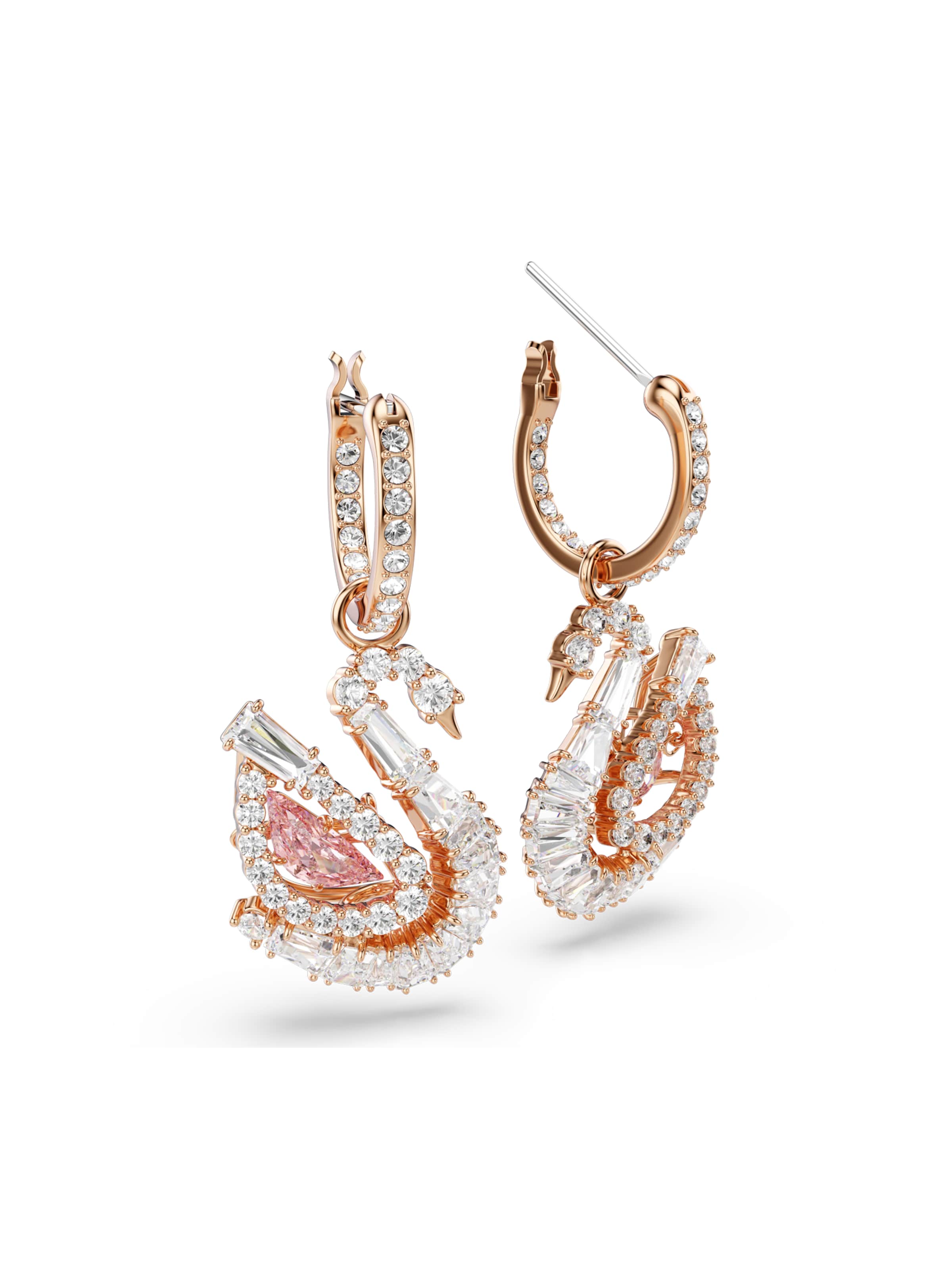 Swarovski Серьги 'Swan' в Золотой