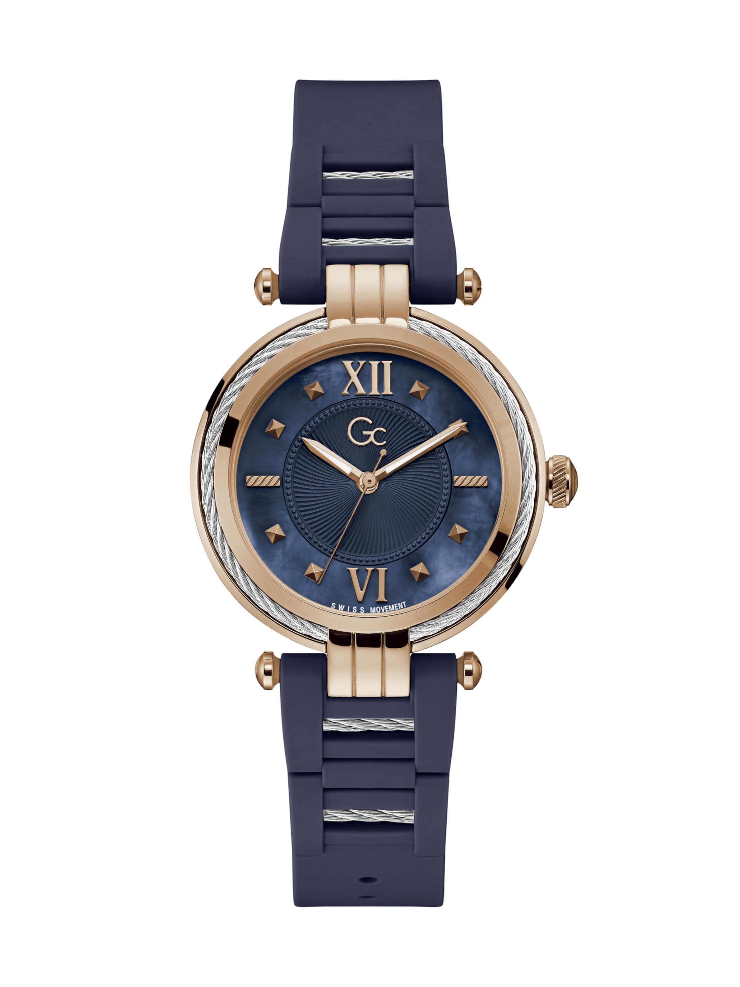 Gc Analoguhr 'CableBijou' in Blau: Vorderseite