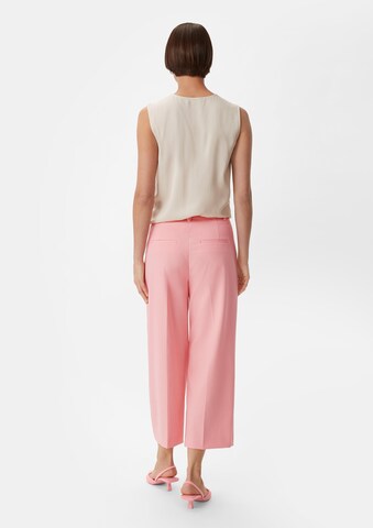 Wide Leg Pantalon à plis COMMA en rose : derrière