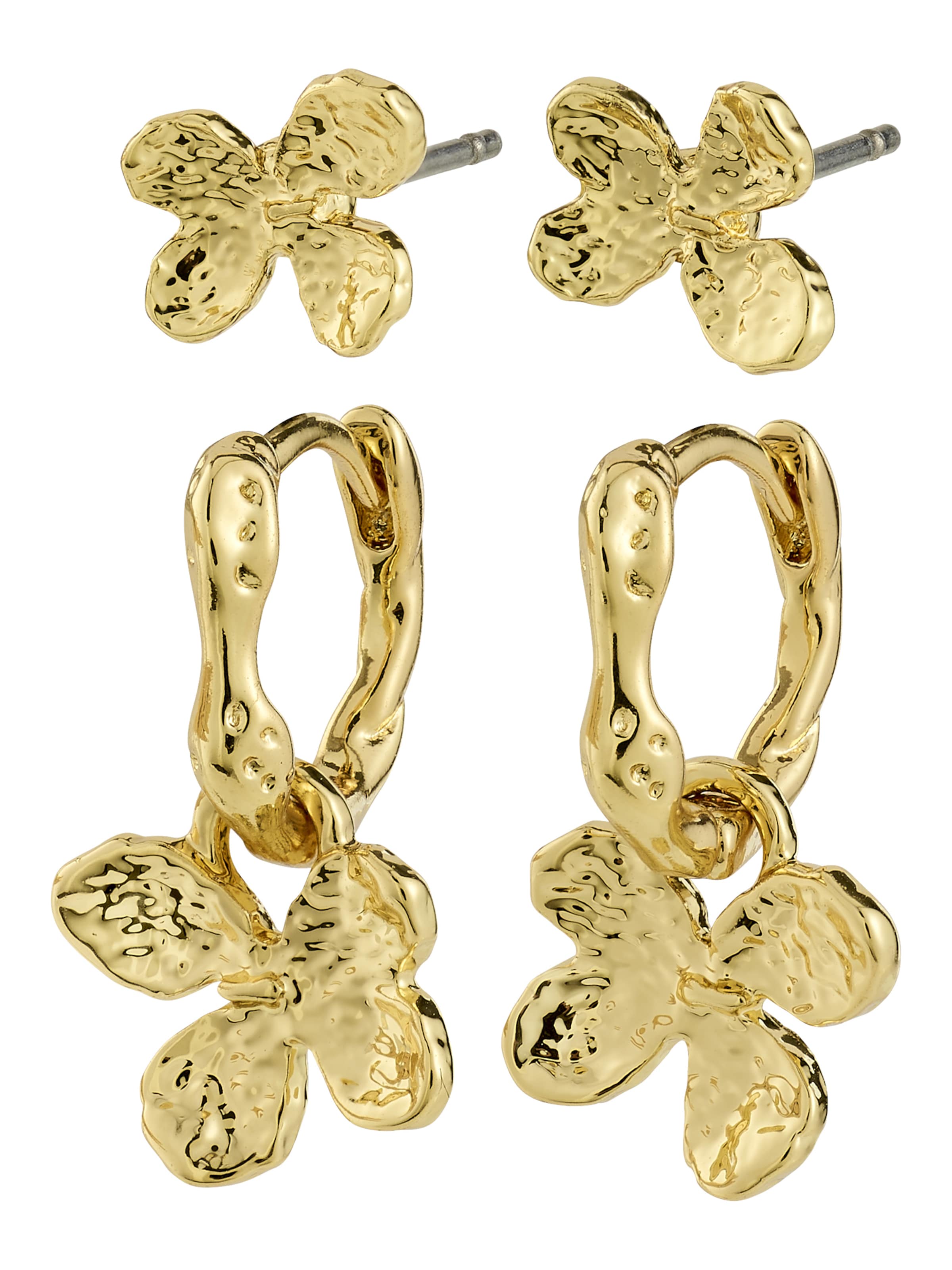 Pilgrim Kõrvarõngas 'Ajani', värv Kuld: eest vaates