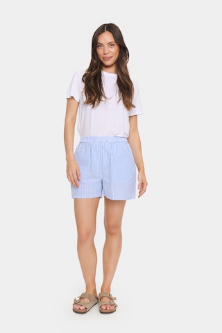 SAINT TROPEZ Regular Broek in Blauw: voorkant