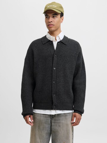 JACK & JONES Knit cardigan in Grey: front