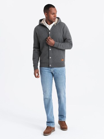 Ombre Sweatvest 'OM-SSZP-0186' in Grijs