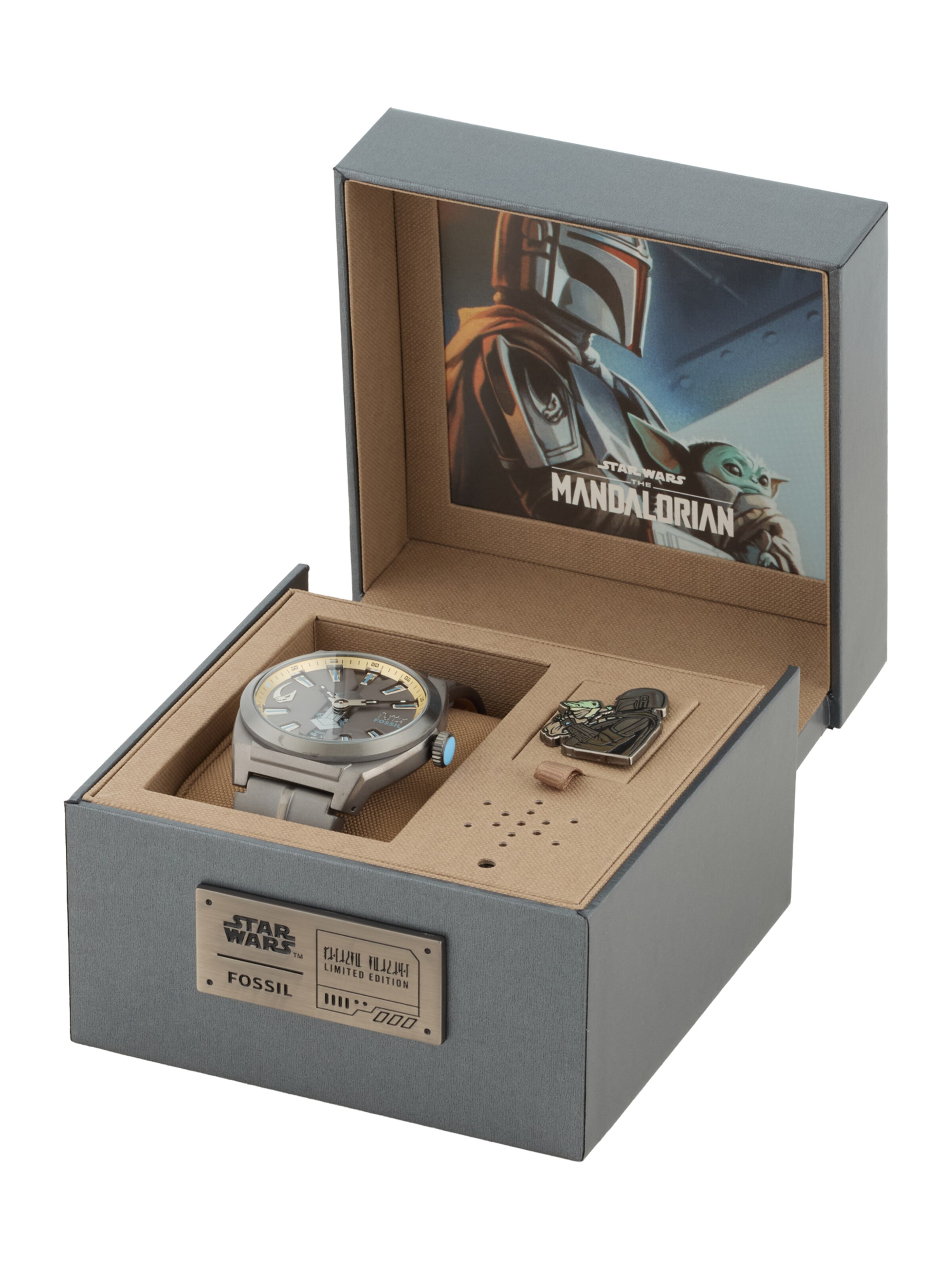 FOSSIL Analogna ura 'EVERETT MANDALORIAN' | rjava barva