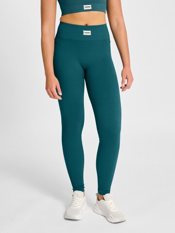 Hummel Skinny Sporthose in Blau: Vorderseite