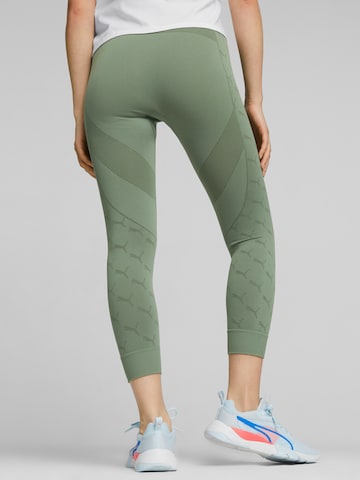 Skinny Pantaloni sportivi di PUMA in verde: frontale