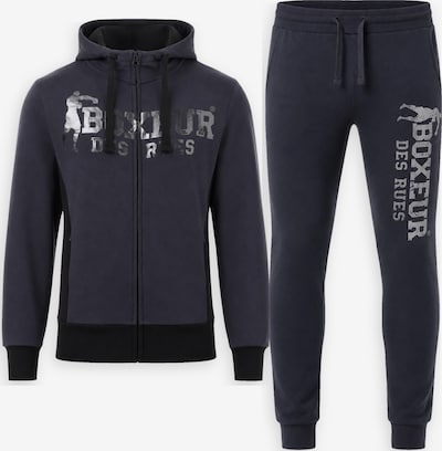 Boxeur des Rues Hausanzug 'Herren Set Boxeur des Rues: Fitted Hoodie mit Reißverschluss Anthrazitgrau + Jogginghose Anthrazit' in XL in anthrazit, Produktansicht