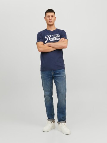 Tricou 'JEANS' de la JACK & JONES pe albastru